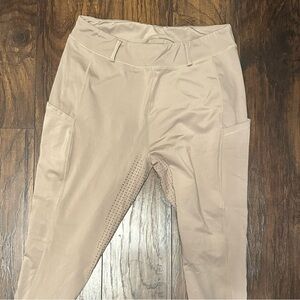 Turnhier Equestrian Pants Size XL Pockets Beige Leggings Horseback Riding